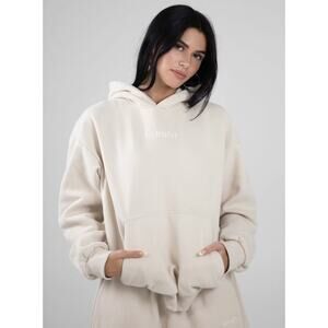 COMFRT Bone White Signature Hoodie Sweatshirt Oversized Pullover Women's L